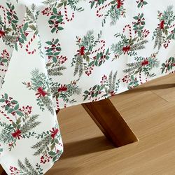 Candy Cane Tablecloth White