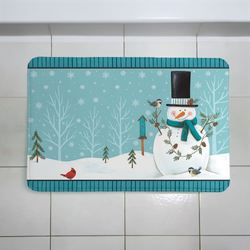 Friendly Snowmen Comfort Mat Aqua 34 x 21