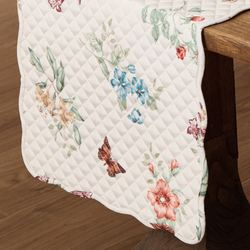 Butterfly Meadow Quilted Table Runner Multi Warm 14 x 72