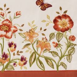 Butterfly Meadow Fall Embroidered Table Runner Multi Warm 14 x 72