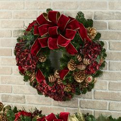 Enchanting Holiday Wreath Burgundy