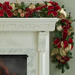Enchanting Holiday Garland Only Burgundy