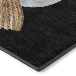 Frosty Friends Snowman Round Rug Black 8 Round