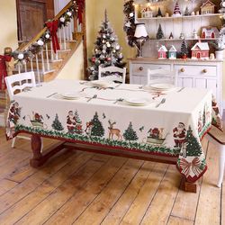 Heirloom Noel Oblong Tablecloth Multi Warm