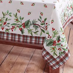 Holly Dream Oblong Tablecloth Red/Green
