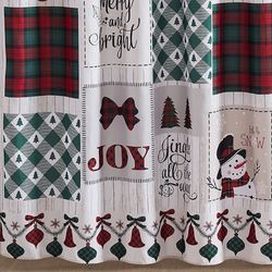 Patchwork Plaid Shower Curtain Multi Warm 72 x 72