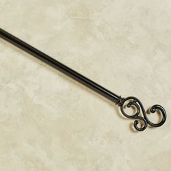 Allure Decorative Curtain Rod Set Black