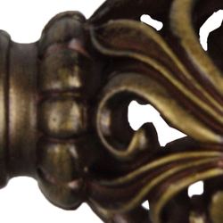 Adora Double Curtain Rod and Finial Set
