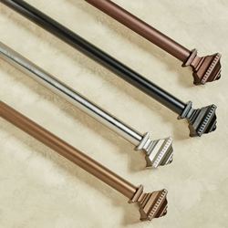 Ribbed Square Decorative Curtain Rod Set