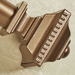Ribbed Square Decorative Curtain Rod Set