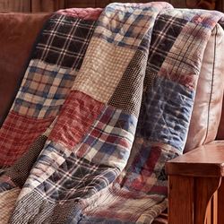 Ranger Patchwork Throw Blanket Multi Warm 50 x 60