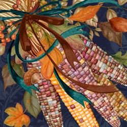 Harvest Corn Canvas Wall Art Multi Warm