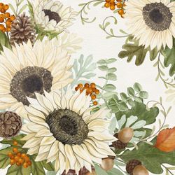 Falls Finale Sunflower Canvas Wall Art Multi Warm