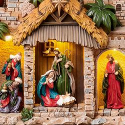 Bethlehem Lighted Nativity Table Sculpture Multi Warm