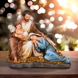 Resting Holy Family Table Sculpture Multi Warm