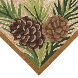 Pine Cone Forest Rectangle Rug Brown
