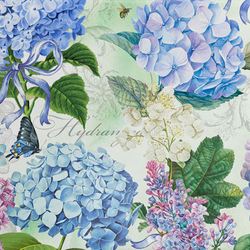 Hydrangea Splendor Comfort Mat Multi Bright 34 x 21