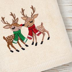 Christmas Kisses Bath Towel Set Bath Hand Fingertip