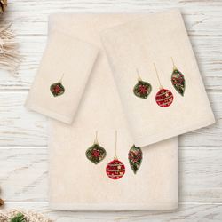 Christmas Ornaments Bath Towel Set Bath Hand Fingertip