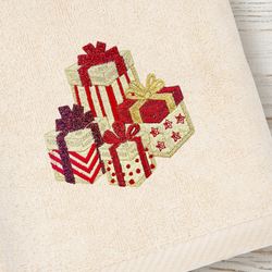 Christmas Packages Bath Towel Set Bath Hand Fingertip