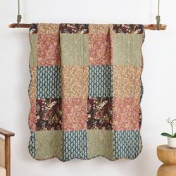 Hazel Throw Blanket Multi Warm 50 x 60