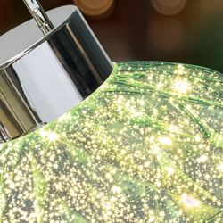 Spinning Glowing LED Ornament Table Accent Teal
