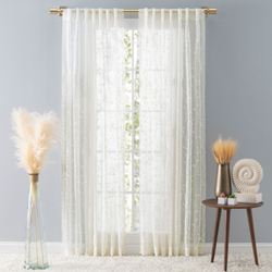 Sheer Blossom Curtain Panel
