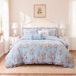 Elena Comforter Bed Set Blue