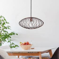 Linx Oval Pendant Light Antique Copper