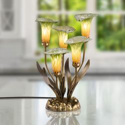 Calla Lily Bouquet Accent Lamp Green