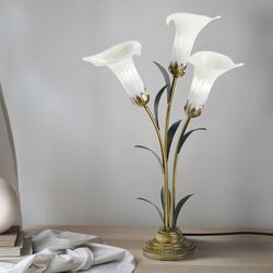 Calla Lily Trio Accent Lamp White