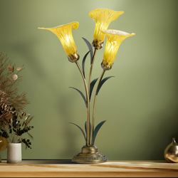 Calla Lily Trio Accent Lamp Yellow