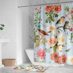 Bird Song Shower Curtain Multi Bright 71 x 74