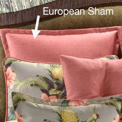 Polly Island Flanged Tailored Sham Dark Coral European