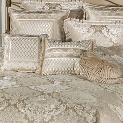 Luminous Piped Sham Champagne Gold European