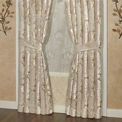 Luminous Wide Tailored Curtain Pair Champagne Gold 100 x 84