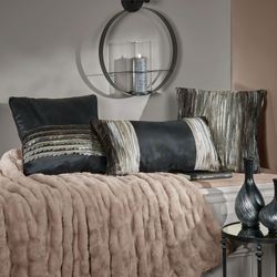 Horizons Piped Square Pillow Charcoal 18 Square