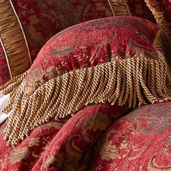 China Art Fringed Square Pillow Ruby 14 Square