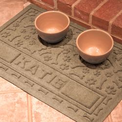 Paws and Bones Large Personalized Pet Mat 35 x 23
