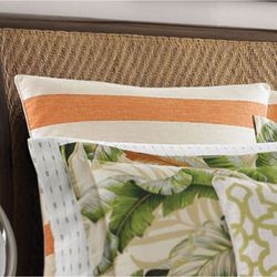 Palmiers Piped Sham Orange European