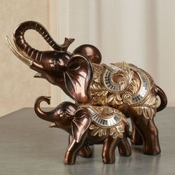 Daniella Elephant Family Figurine Multi Metallic
