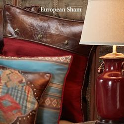 Ruidoso Concho Piped Sham Multi Warm European