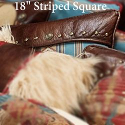 Ruidoso Striped Pillow Multi Warm 18 Square