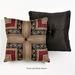 Triomphe Tufted Tailored Pillow Latte 20 Square