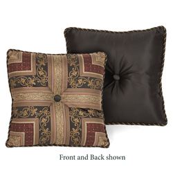 Triomphe Tufted Corded Pillow Latte 20 Square