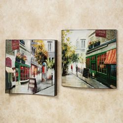Scenes from Paris Wall Art Set Multi Jewel Set of Two