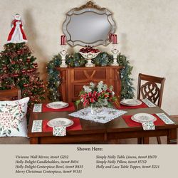 Simply Holly Table Runner Red 15 x 72