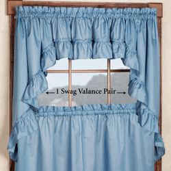 Stacey Ruffled Swag Valance Pair 60 x 38
