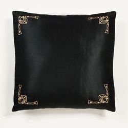 Paragon Embroidered European Sham Black