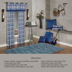 Stratton Tailored Pillow Indigo 18 Square